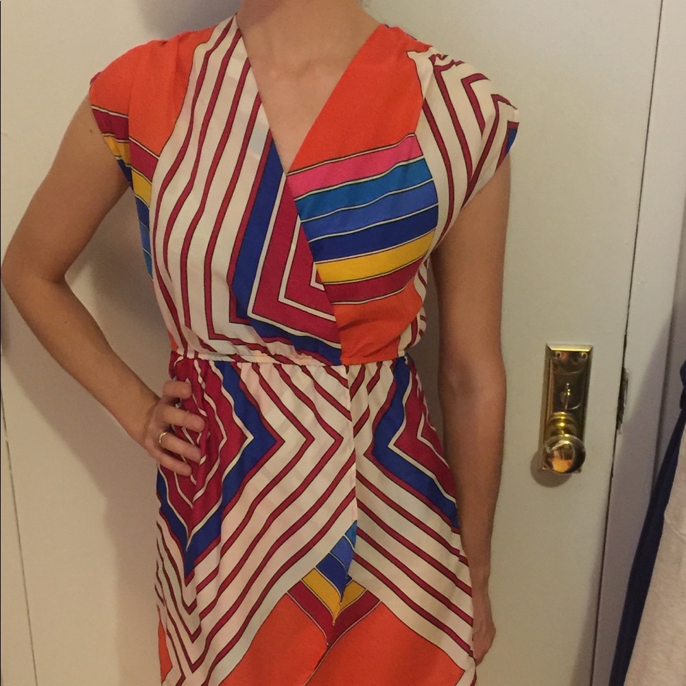 Bailey Blue Print V-Neck Dress